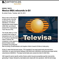 Mexico M&A rebounds in Q1